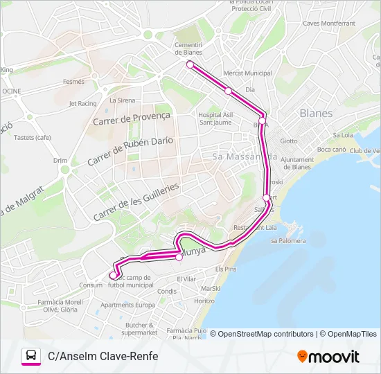 L4 BLA-REN Bus Line Map