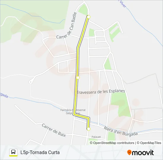 L5PALAFOLL Bus Line Map