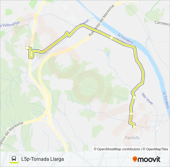 L5PALAFOLL Bus Line Map
