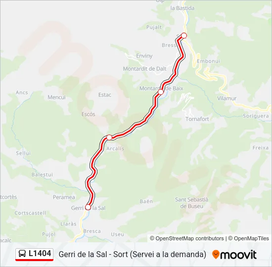 L1404 Bus Line Map