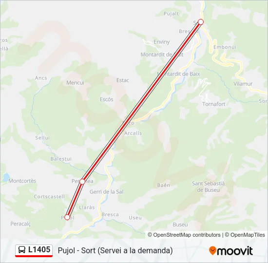 L1405 Bus Line Map