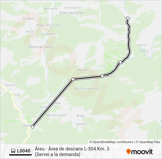 L0040 bus Mapa de línia