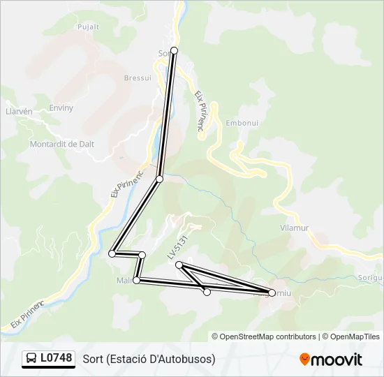 L0748 Bus Line Map