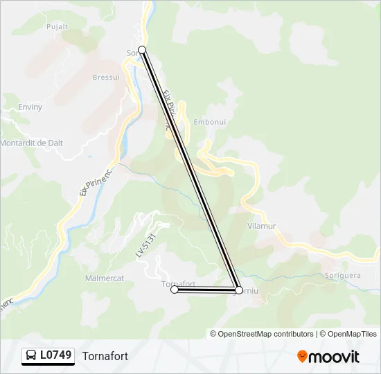 L0749 Bus Line Map