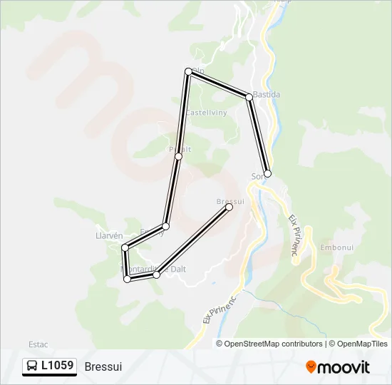 L1059 Bus Line Map