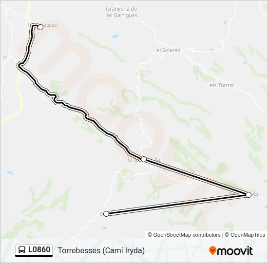 L0860 Bus Line Map