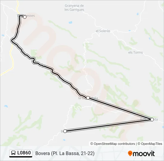 L0860 Bus Line Map