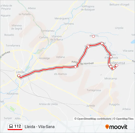 112 Bus Line Map