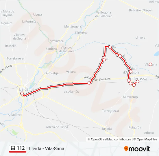 112 Bus Line Map