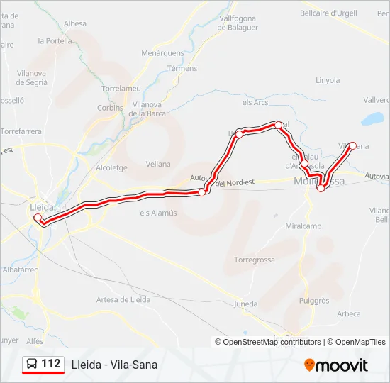 112 Bus Line Map