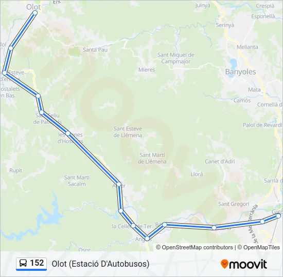 152 Bus Line Map