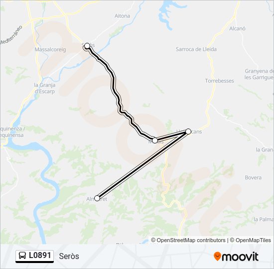L0891 Bus Line Map