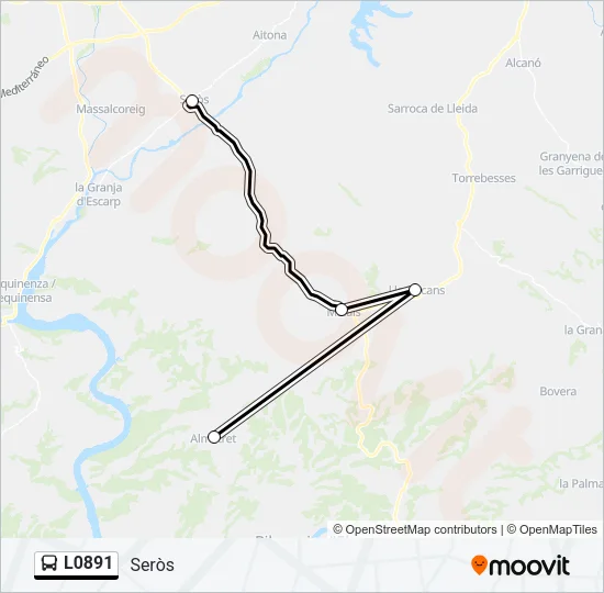 L0891 Bus Line Map