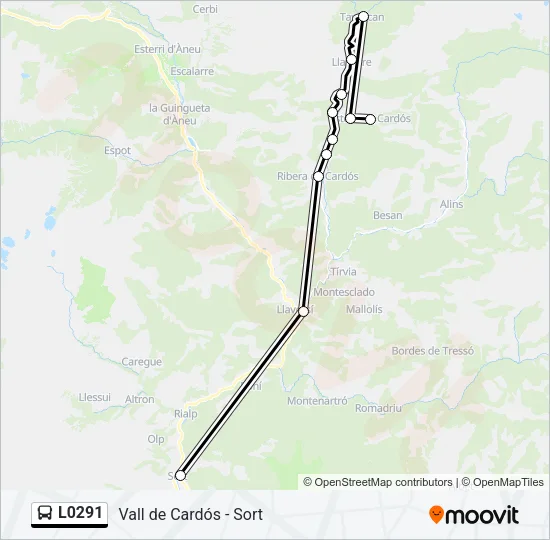 L0291 Bus Line Map