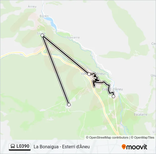 L0390 Bus Line Map