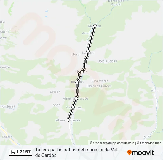 L2157 Bus Line Map