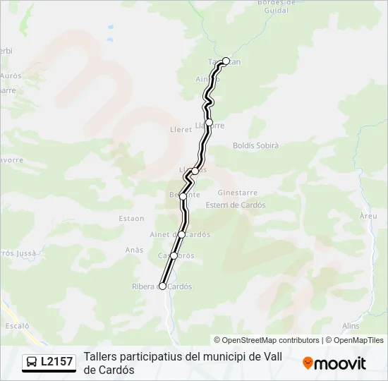 L2157 Bus Line Map