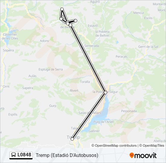 L0848 Bus Line Map