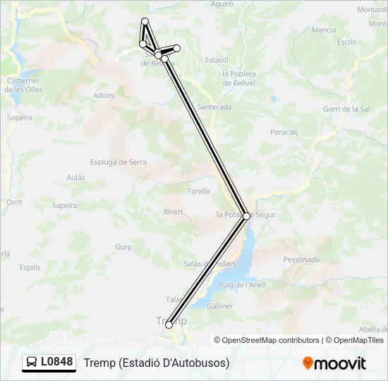 L0848 Bus Line Map