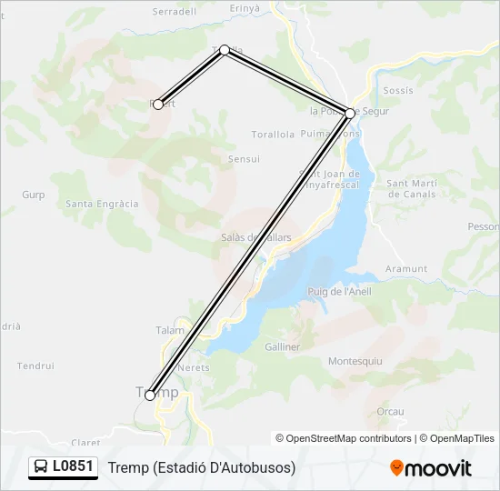 L0851 Bus Line Map