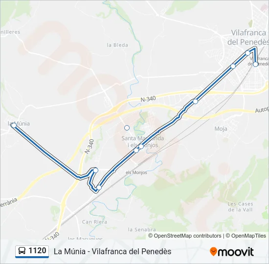 1120 Bus Line Map