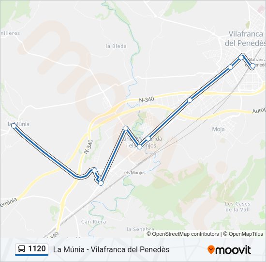1120 Bus Line Map