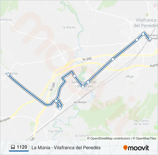 1120 Bus Line Map
