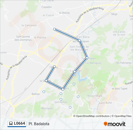 L0664 Bus Line Map
