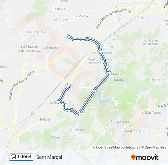 L0664 Bus Line Map