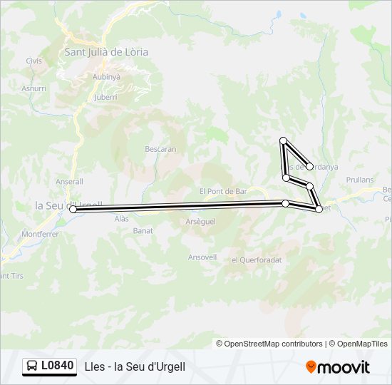 L0840 Bus Line Map
