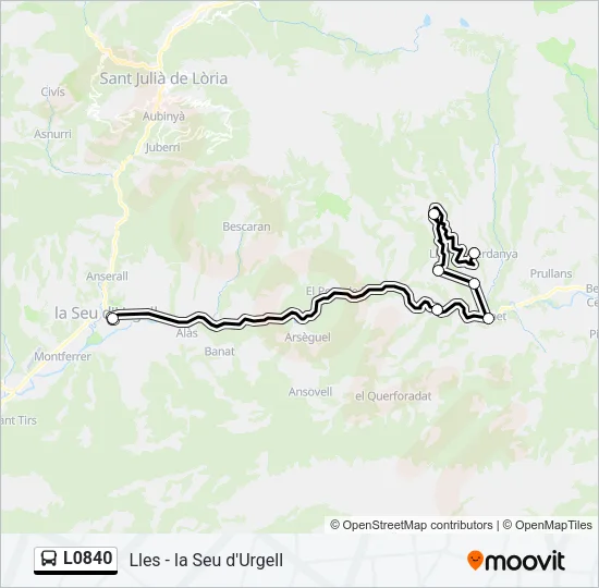 L0840 Bus Line Map