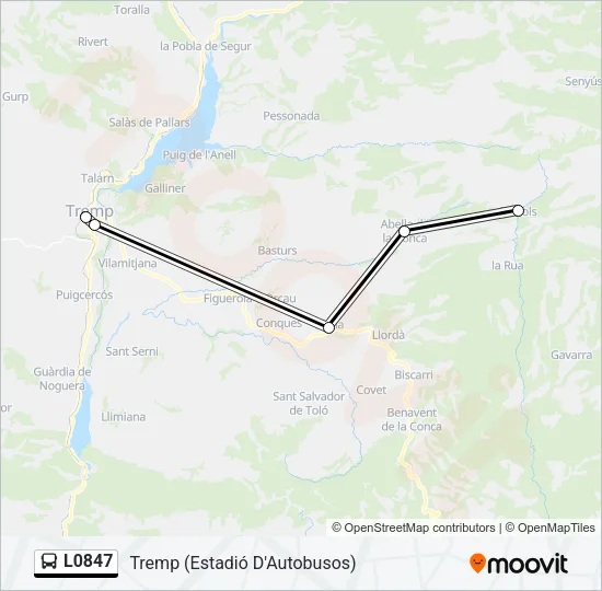 L0847 Bus Line Map