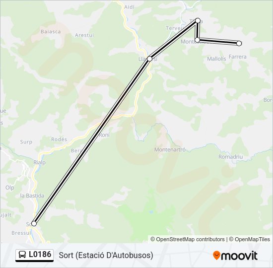 L0186 Bus Line Map
