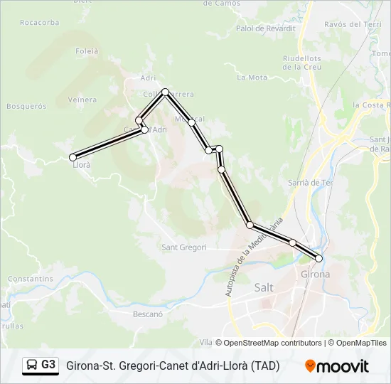 G3 Bus Line Map