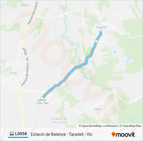 L0058 Bus Line Map