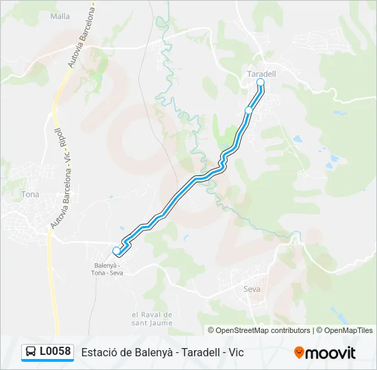 L0058 Bus Line Map