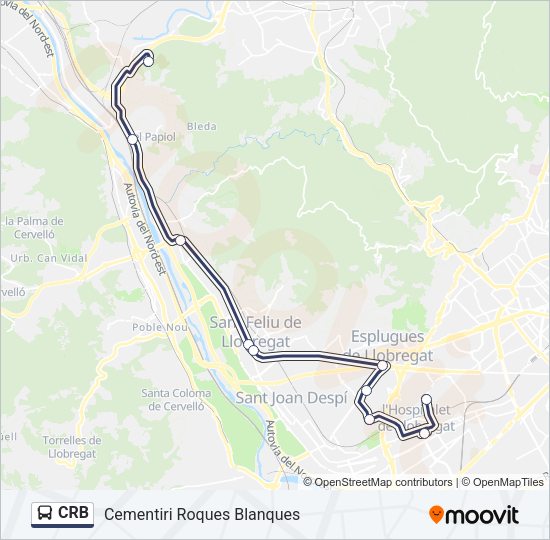 CRB Bus Line Map