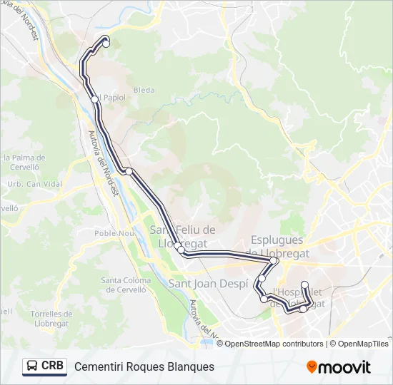 CRB Bus Line Map