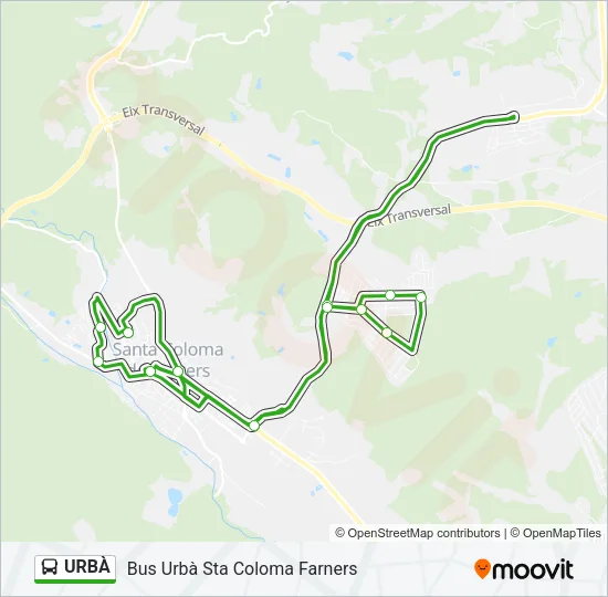 URBÀ Bus Line Map
