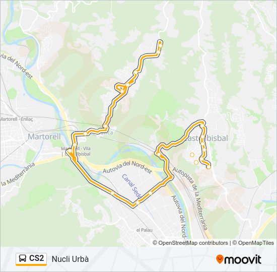 CS2 Bus Line Map