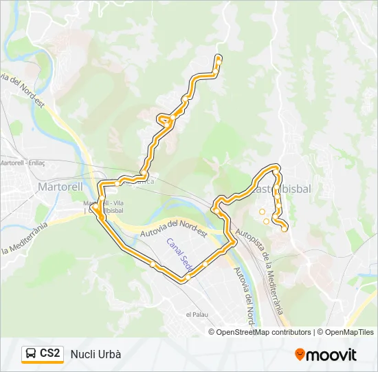 CS2 Bus Line Map