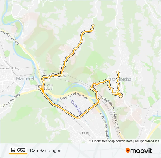 CS2 Bus Line Map