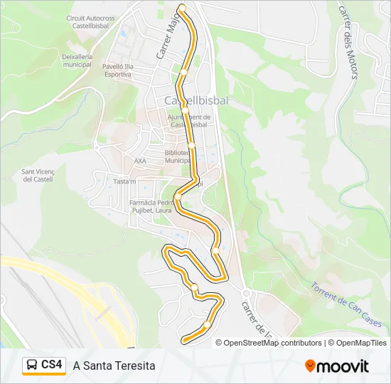 CS4 bus Mapa de línia