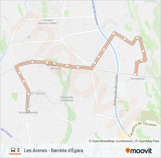 2 Bus Line Map