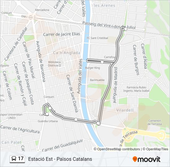 17 Bus Line Map