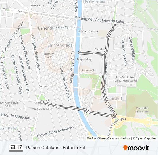 17 Bus Line Map