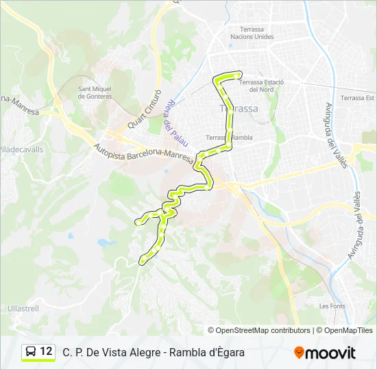 12 Bus Line Map