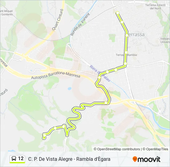 12 Bus Line Map