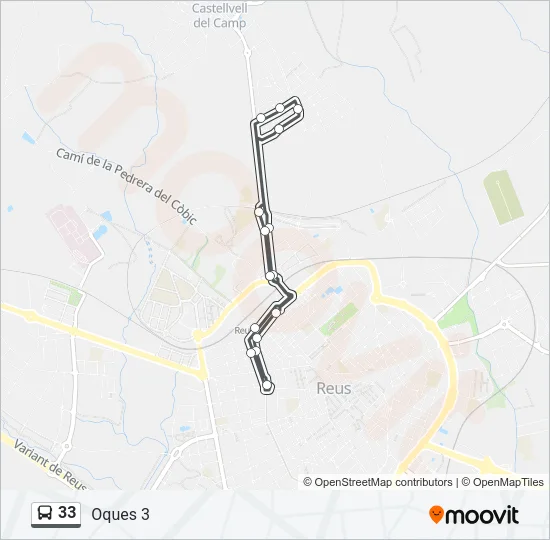 33 Bus Line Map