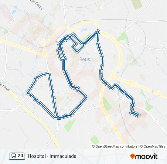 20 Bus Line Map
